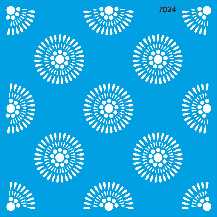 Geometrik Duvar Deseni Stencil Boyama Şablonu - 1