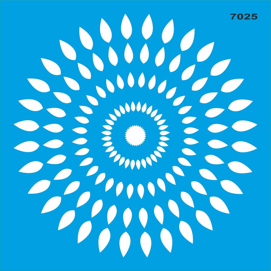 Geometrik Duvar Deseni Stencil Boyama Şablonu - 1