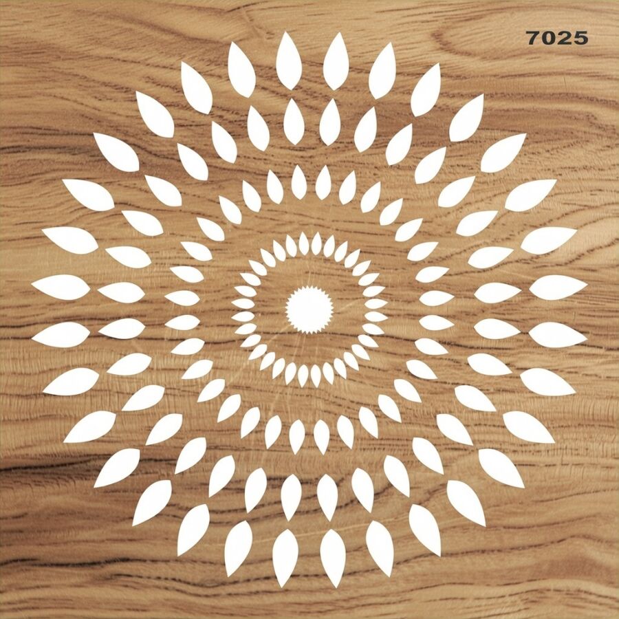 Geometrik Duvar Deseni Stencil Boyama Şablonu - 2