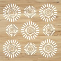 Geometrik Duvar Deseni Stencil Boyama Şablonu - 2