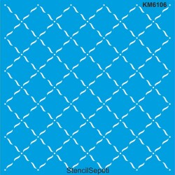 Geometrik Duvar Deseni - Stencil Boyama Şablonu - StencilSepeti
