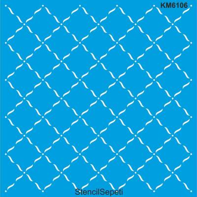 Geometrik Duvar Deseni - Stencil Boyama Şablonu - 1
