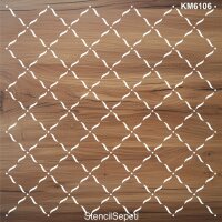 Geometrik Duvar Deseni - Stencil Boyama Şablonu - 2
