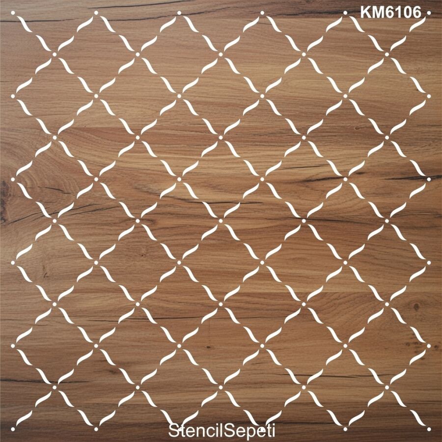 Geometrik Duvar Deseni - Stencil Boyama Şablonu - 2