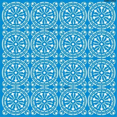 Geometrik Duvar Deseni - Stencil Boyama Şablonu - 1