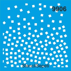 Geometrik Duvar Deseni - Stencil Boyama Şablonu - StencilSepeti