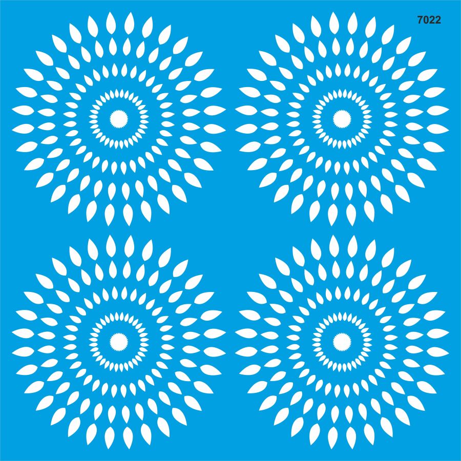 Geometrik Duvar Deseni Stencil Boyama Şablonu - 1