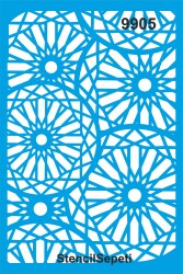 Geometrik Duvar Deseni - Stencil Şablonu - StencilSepeti