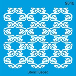 Geometrik Duvar Deseni - Stencil Desen Şablonu - StencilSepeti