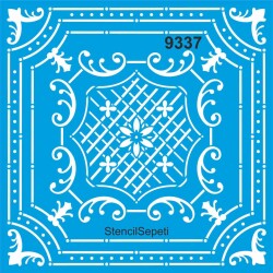 Geometrik Duvar Deseni - Stencil Şablon - StencilSepeti
