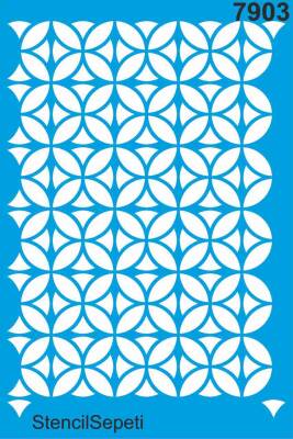 Geometrik Duvar Deseni - Stencil Şablon - 1