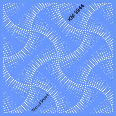 Geometrik Duvar Deseni - Stencil Şablon - 1
