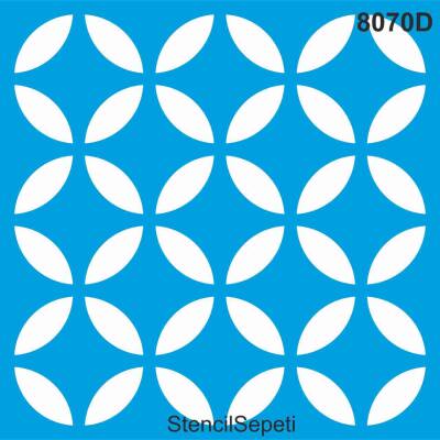 Geometrik Duvar Deseni - Stencil Şablon - 1