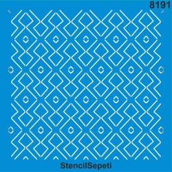 Geometrik Duvar Deseni - Stencil Şablon - StencilSepeti