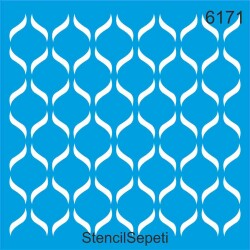 Geometrik Duvar Deseni - Stencil Şablon - StencilSepeti