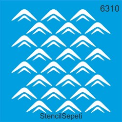 Geometrik Duvar Deseni - Stencil Şablon - StencilSepeti