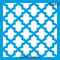Geometrik Duvar Deseni - Stencil Şablon - StencilSepeti