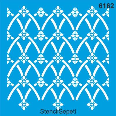 Geometrik Duvar Deseni - Stencil Şablon - 1