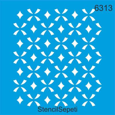 Geometrik Duvar Deseni - Stencil Şablon - 1