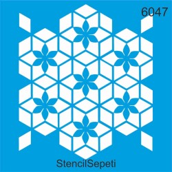 Geometrik Duvar Deseni - Stencil Şablon - StencilSepeti