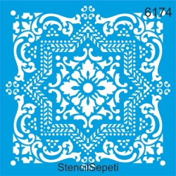 Geometrik Duvar Deseni - Stencil Şablon - StencilSepeti