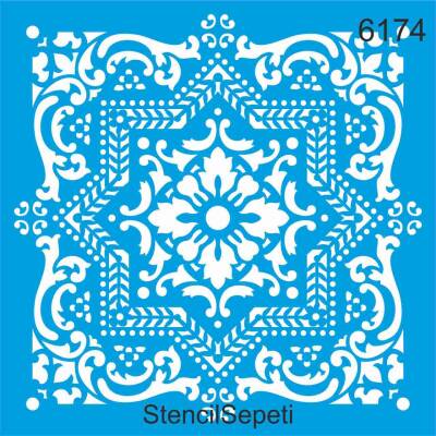 Geometrik Duvar Deseni - Stencil Şablon - 1