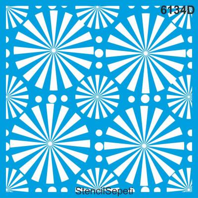 Geometrik Duvar Deseni - Stencil Şablon - 1