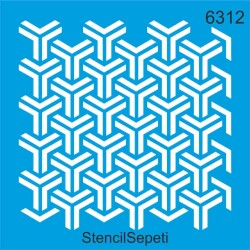 Geometrik Duvar Deseni - Stencil Şablon - StencilSepeti