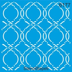 Geometrik Duvar Deseni - Stencil Şablon - StencilSepeti