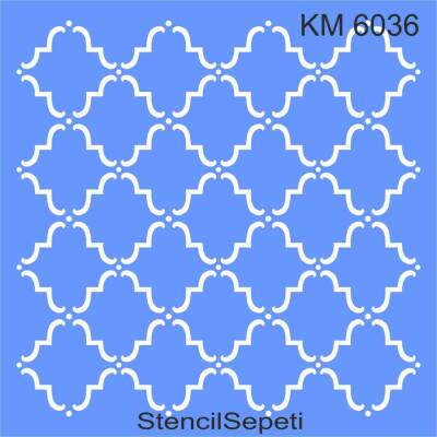 Geometrik Fas Deseni - Stencil Boyama Şablonu - 1