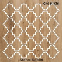 Geometrik Fas Deseni - Stencil Boyama Şablonu - 2