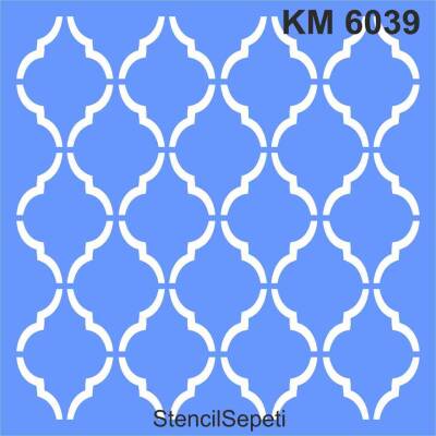 Geometrik Fas Deseni - Stencil Boyama Şablonu - 1