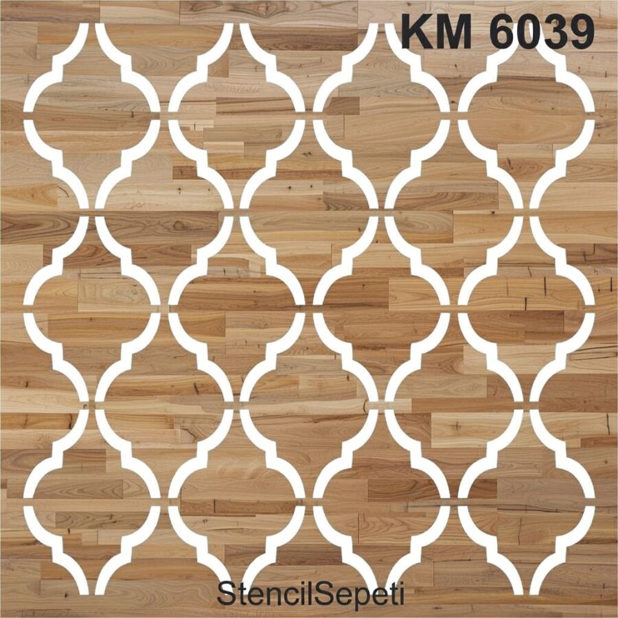 Geometrik Fas Deseni - Stencil Boyama Şablonu - 2
