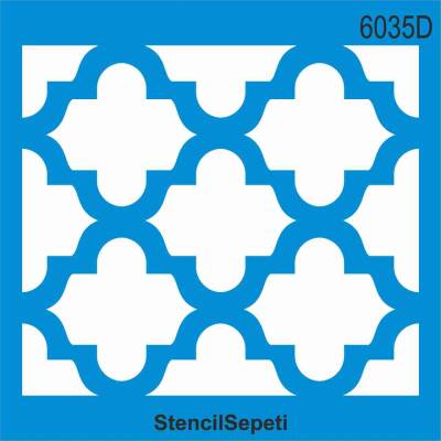 Geometrik Fas Deseni - Stencil Şablon - 1