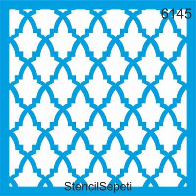 Geometrik Fas Deseni - Stencil Şablon - 1