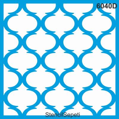 Geometrik Fas Deseni - Stencil Şablon - 1