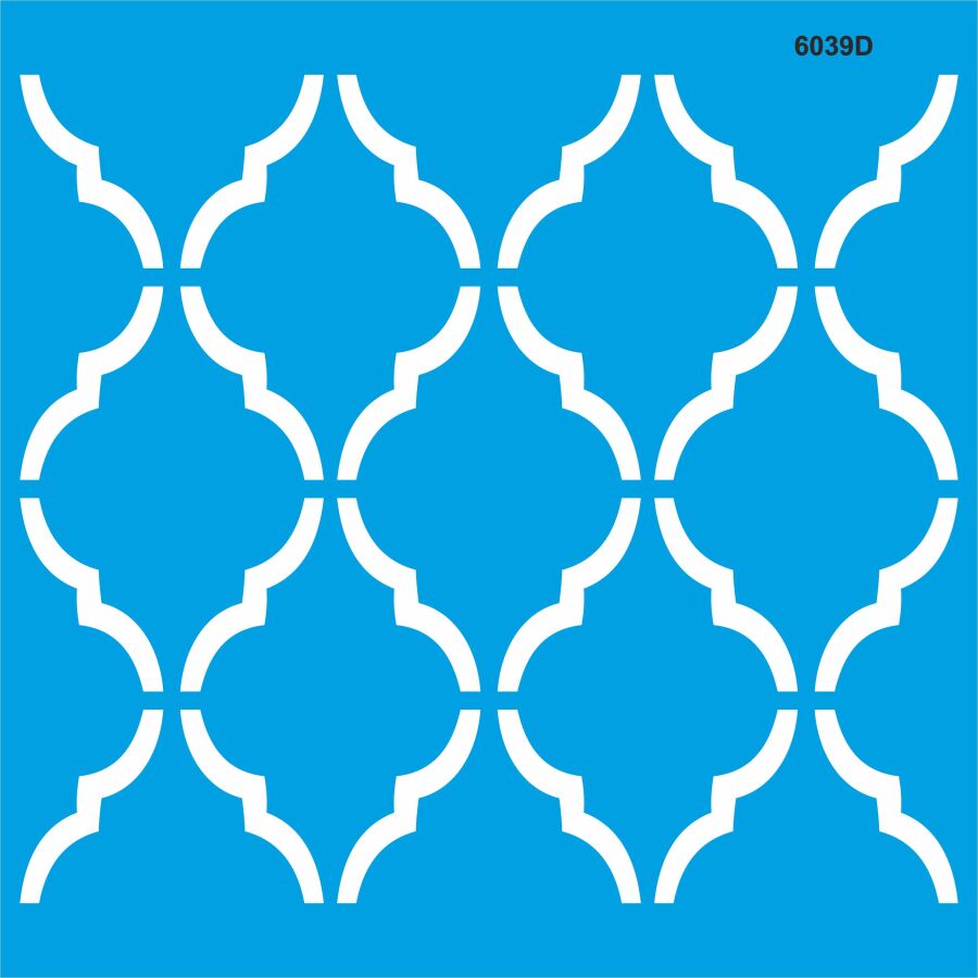 Geometrik Fas Deseni - Stencil Şablon - 1
