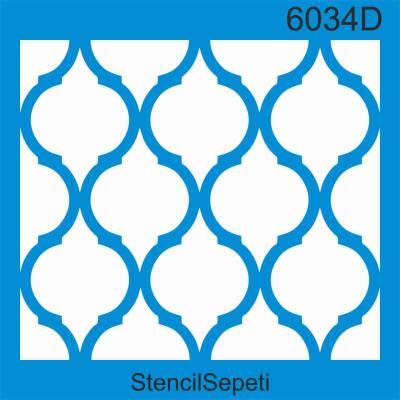 Geometrik Fas Deseni - Stencil Şablon - 1