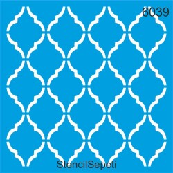 Geometrik Fas Deseni - Stencil Şablon - StencilSepeti
