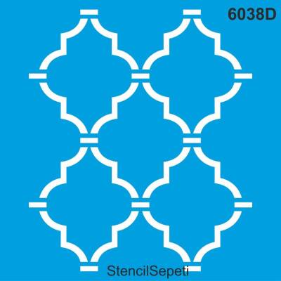 Geometrik Fas Duvar Deseni - Stencil Şablon - 1