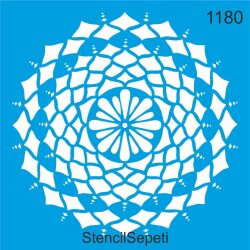 Geometrik Göbek Deseni - Stencil Şablon - StencilSepeti
