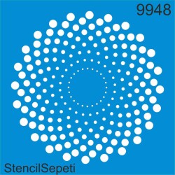 Geometrik Spiral Desen - Stencil Boyama Şablonu - StencilSepeti