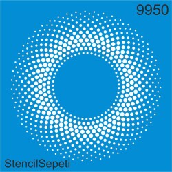 Geometrik Spiral Desen - Stencil Boyama Şablonu - StencilSepeti