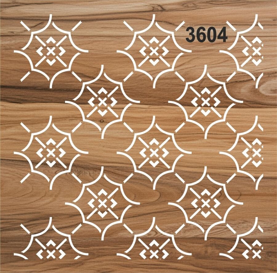 Geometrik Desen - Stencil Boyama Şablonu - 2
