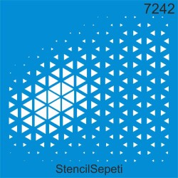 Geometrik Üçgenli Desen - StencilSepeti
