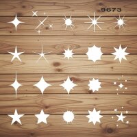 Geometrik Yıldızlar - Stencil Boyama Şablonu - 2