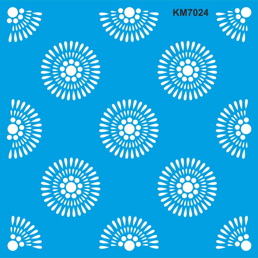 Geometrik Duvar Deseni Stencil Boyama Şablonu - 1