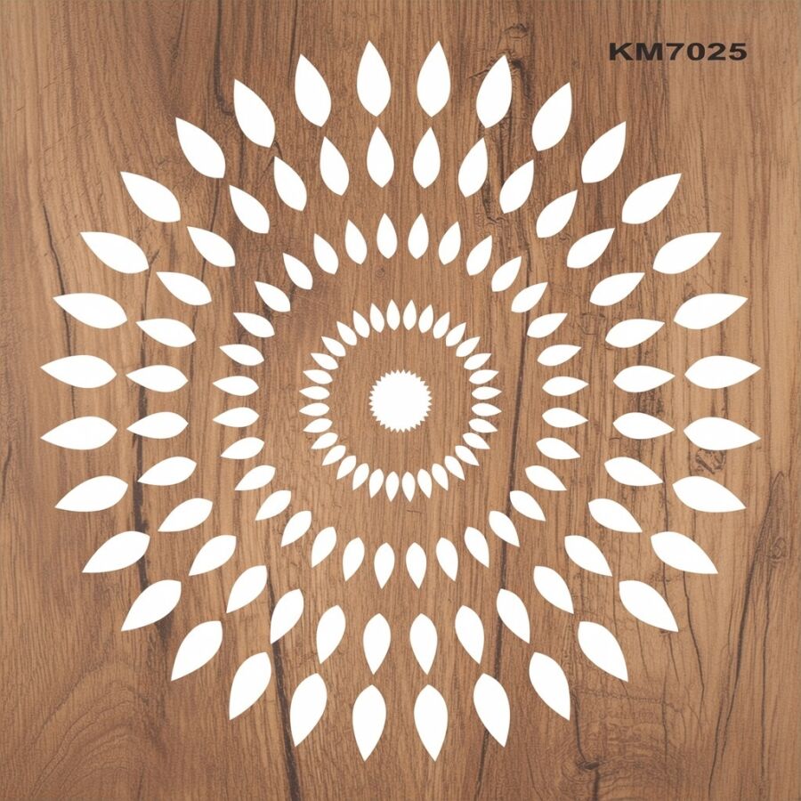 Geometrik Duvar Deseni Stencil Boyama Şablonu - 2