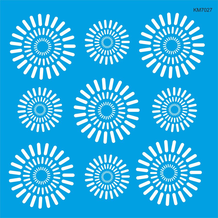 Geometrik Duvar Deseni Stencil Boyama Şablonu - 1