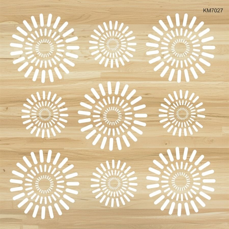 Geometrik Duvar Deseni Stencil Boyama Şablonu - 2